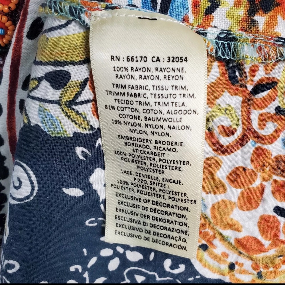 Anthropologie Bohemian Akemi + Kin Floral Embroidered Women Dress in 2 like new - Picture 7 of 9